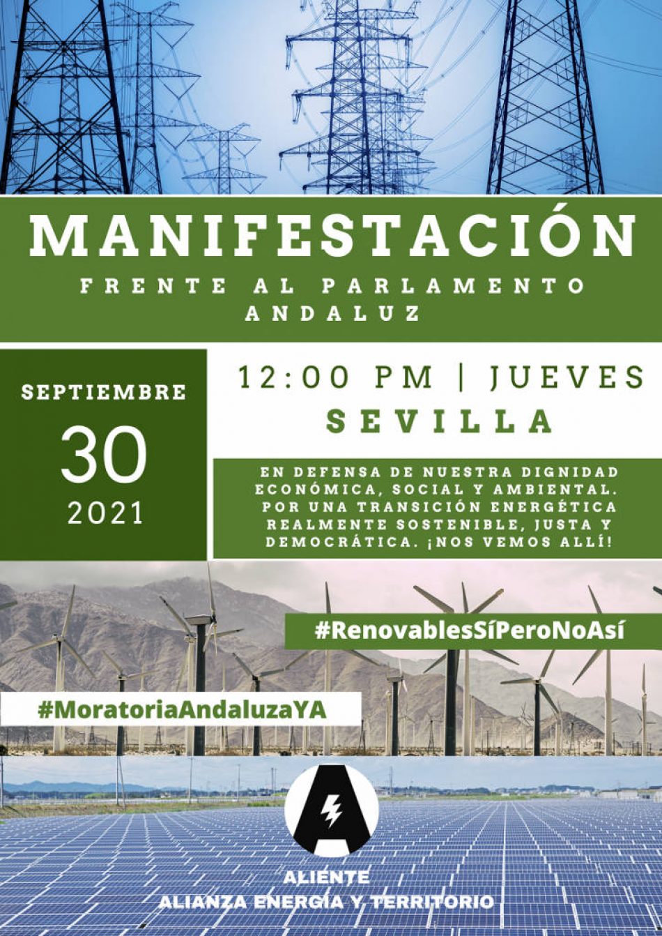 FACUA Andalucía se suma a la movilización de este 30 de septiembre por una transición energética justa