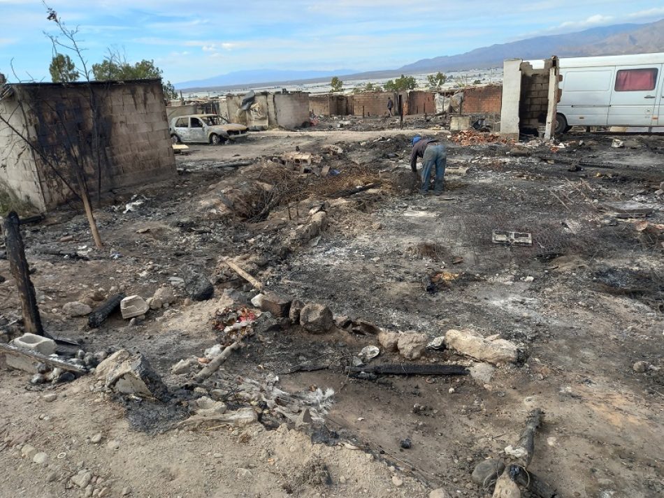 Otro incendio en el poblado de trabajadores del campo en Atochares – Níjar