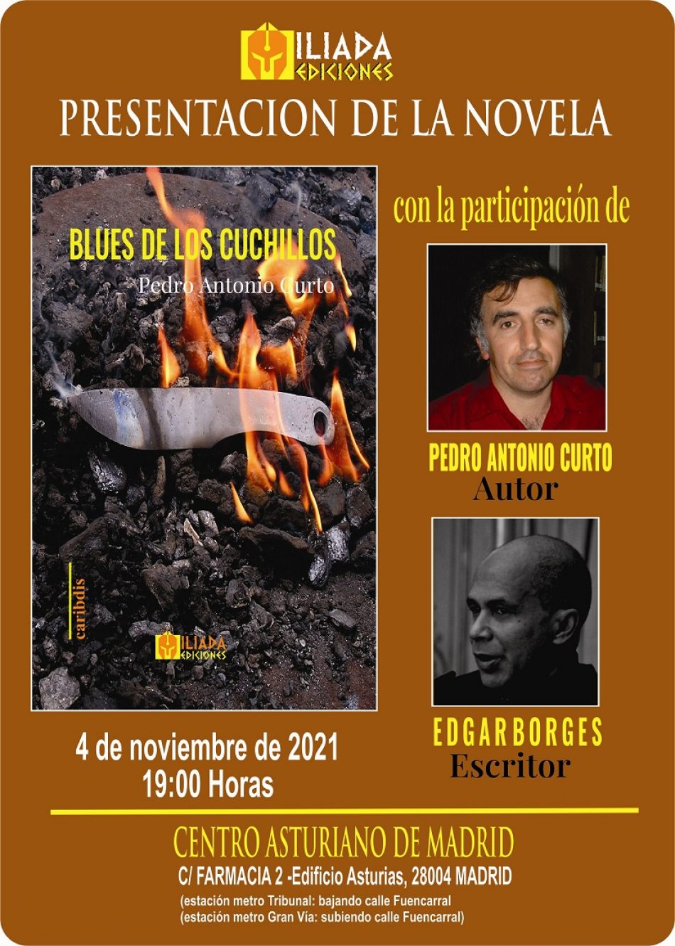 El escritor Pedro Antonio Curto presenta en Madrid su novela, «Blues de los cuchillos»