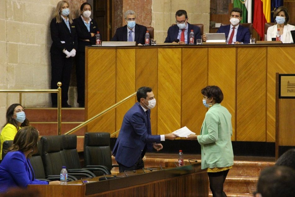 Las propuestas de Adelante Andalucía que Teresa Rodríguez ha entregado en mano a Juanma Moreno