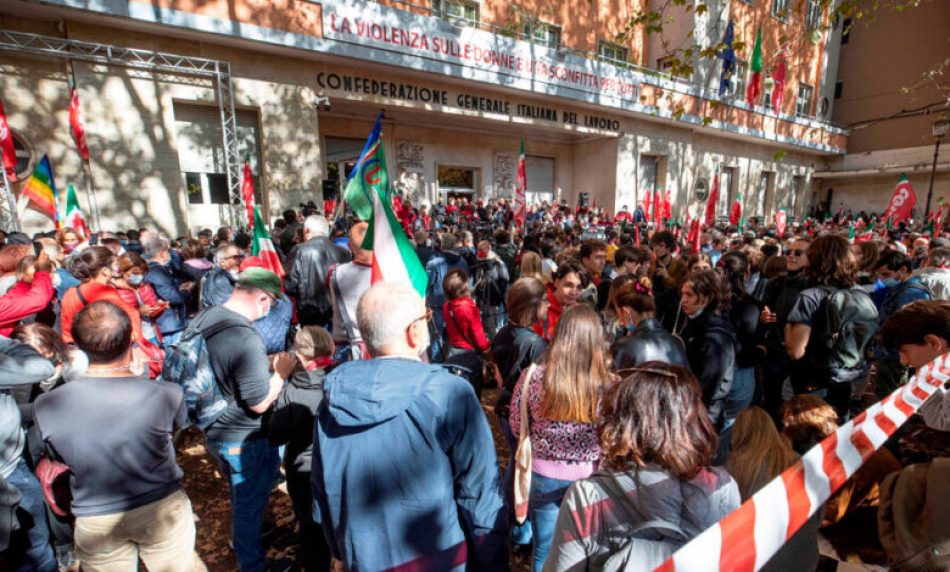 Condena unánime al asalto de la sede del sindicto CGIL por la extrema derecha en Roma