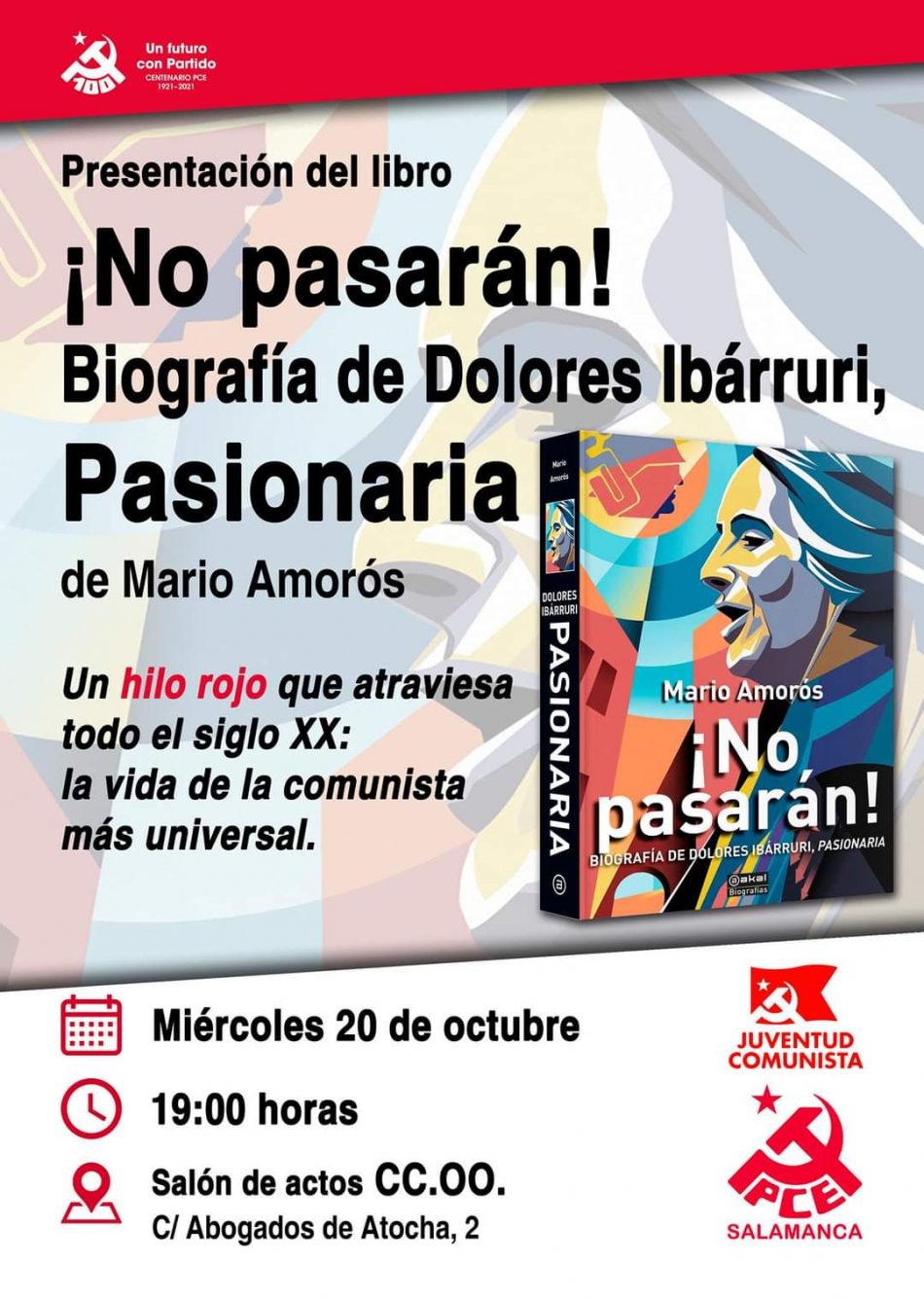 El PCE comienza las celebraciones de su 100 aniversario en Salamanca presentando un libro sobre La Pasionaria