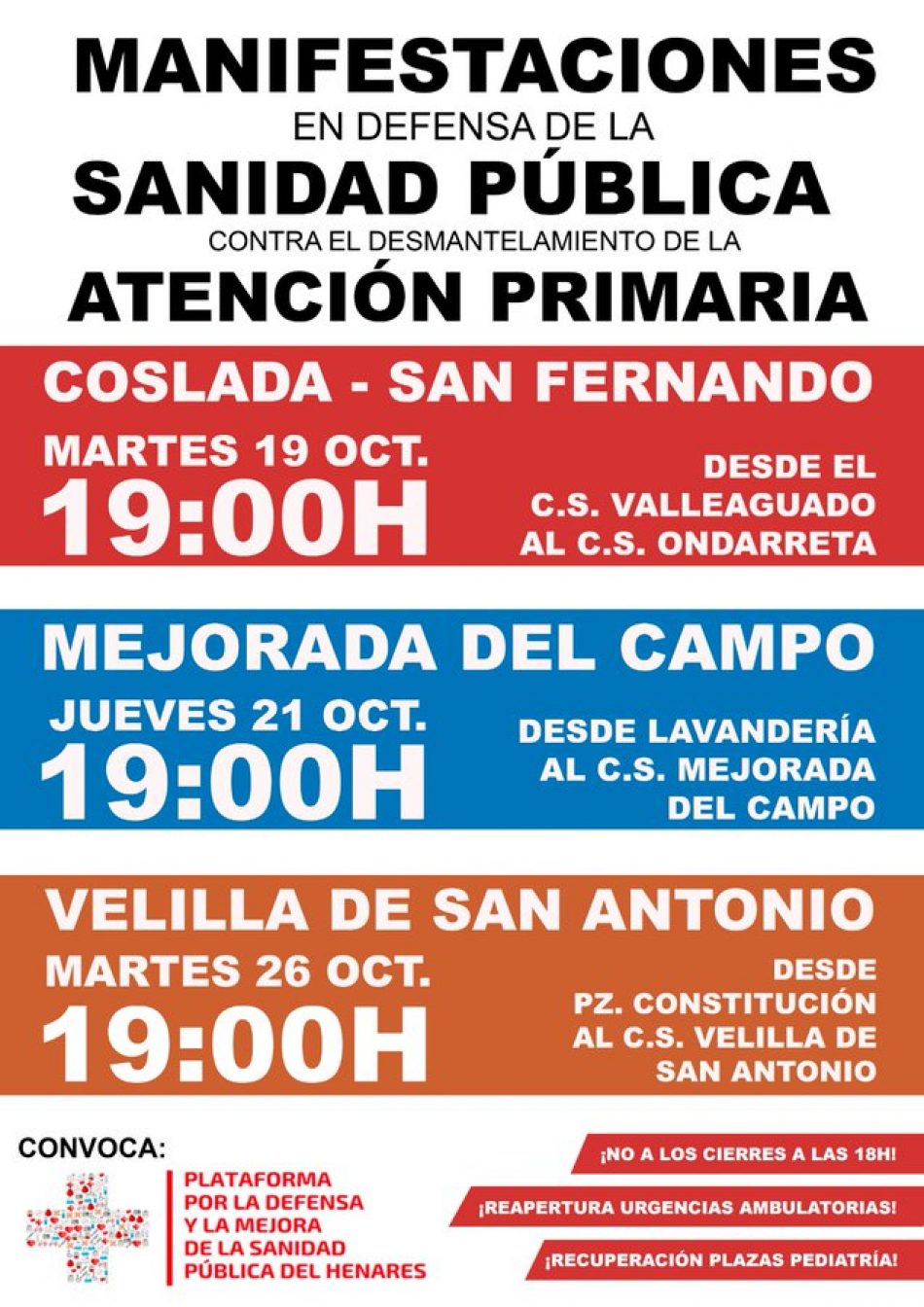 La FRAVM rechaza el plan de Atención Primaria por insuficiente y pide mantener las consultas de 8:00 a 21:00