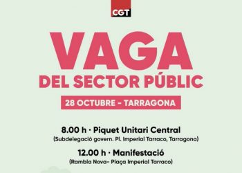 Vaga del Sector Públic a Catalunya i Mobilitzacions del Dijous 28 octubre