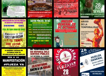 Huelga General estatal por la lucha de los trabajadores en precario de las administraciones públicas: 28 Octubre