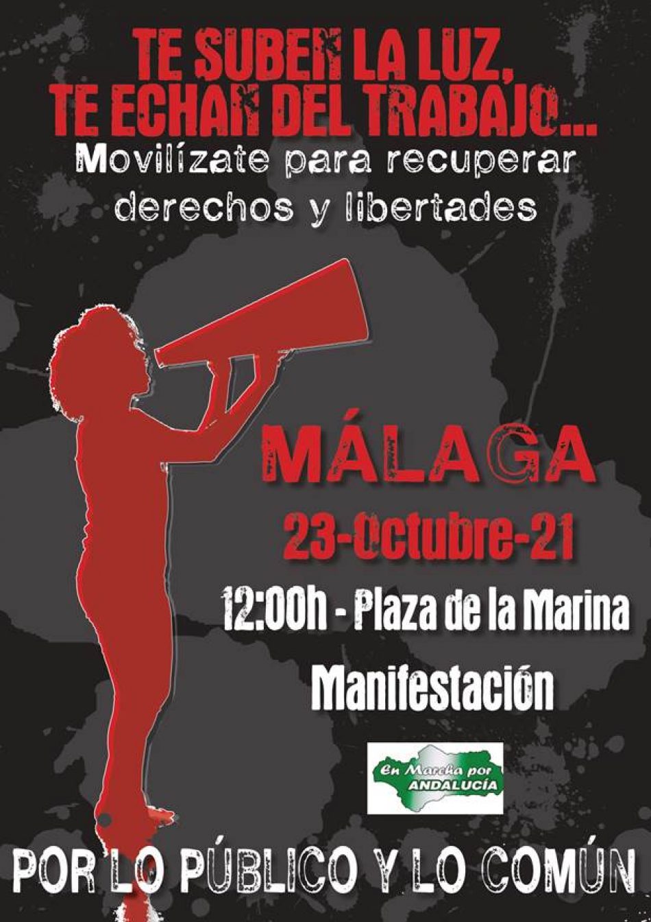 «Por lo Público y por lo común»: manifestación en Málaga el 23 de Octubre