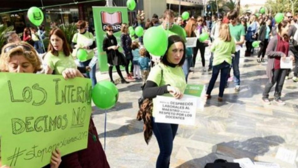 SIDI convoca movilizaciones el 1 de diciembre por la estabilidad del personal docente interino