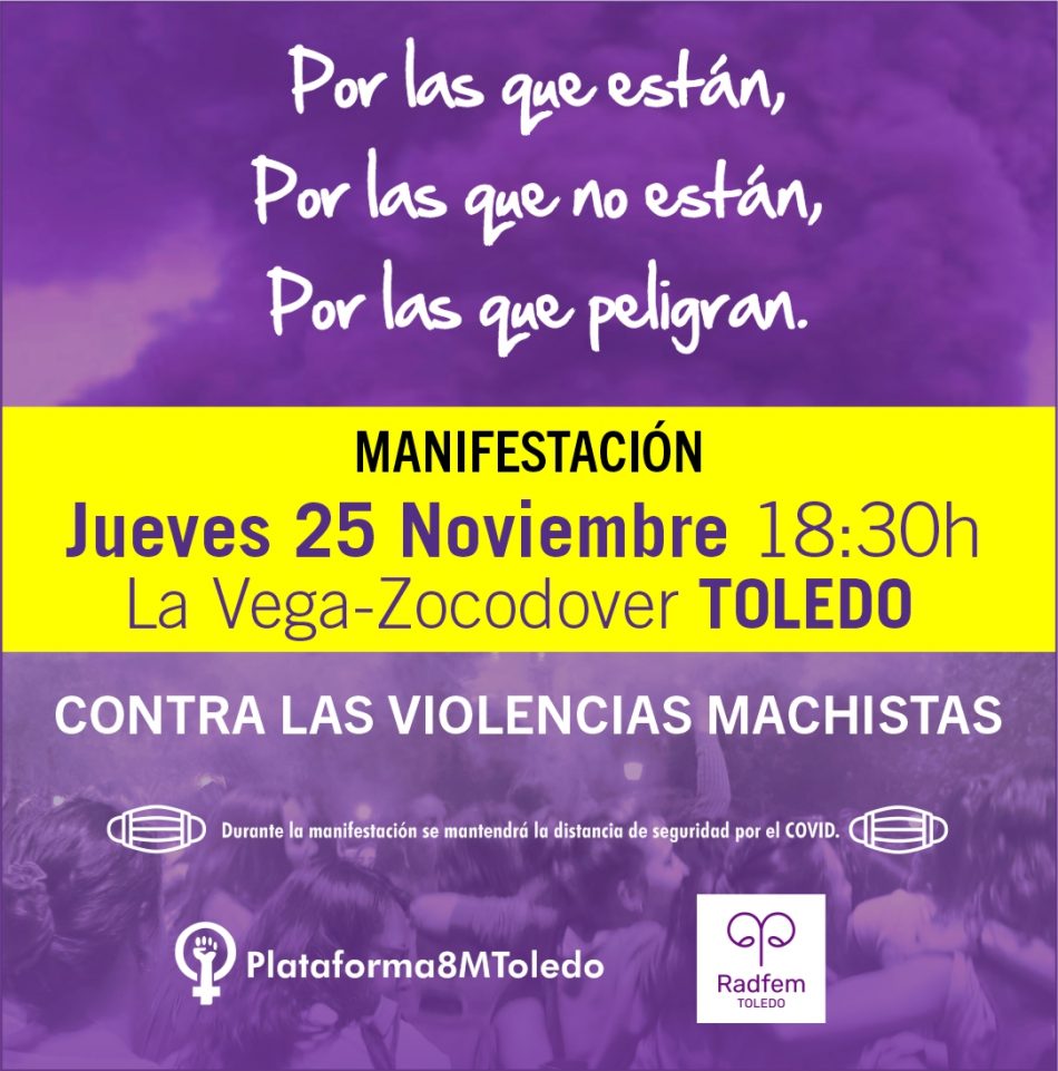 Plataforma 8M y Colectivo RADFEM de Toledo: «Las mujeres estamos hartas de la política-ficción feminista de los poderes públicos»