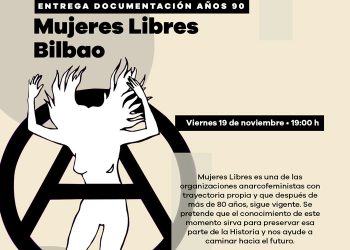 Acto de entrega de documentación de los años 90 de Mujeres Libres de Bilbao: 19 de noviembre