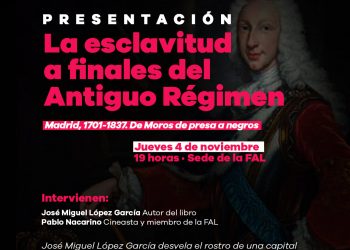 Presentación del libro ‘La esclavitud a finales del Antiguo Régimen’: 4 de noviembre