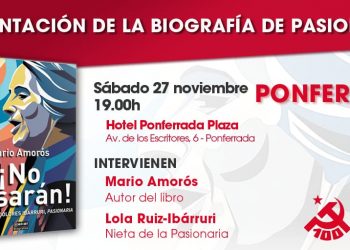 Presentación en Ponferrada de la biografía de Pasionaria con Mario Amorós (autor) y Lola Ruiz-Ibárruri (nieta)