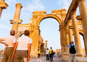 Alistan reconstrucción del Arco del Triunfo en Palmira, Siria