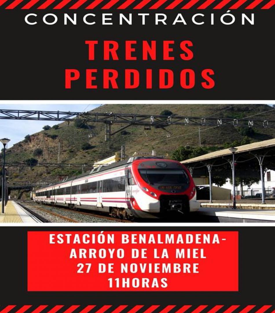 Primera protesta de usuarios de los trenes de cercanías, sábado 27 noviembre estación de Benalmádena