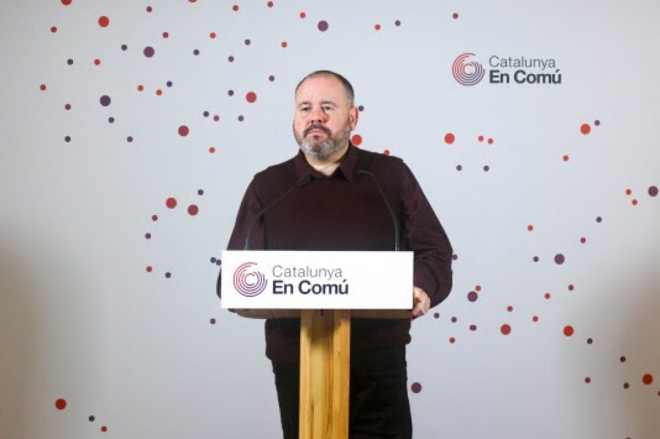 El portaveu ha presentat el lema de l’Assemblea Nacional de Catalunya en Comú, que se celebrarà aquest cap de setmana: ‘Arrelar, guanyar i transformar’