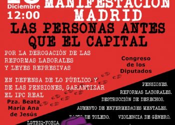 CGT llama a ocupar las calles el próximo 18 de diciembre ante la situación de crisis generalizada que soporta la clase trabajadora y a la amenaza de la extrema derecha