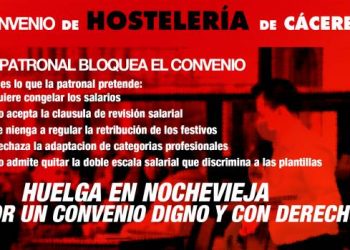 El Sindicato 25 de Marzo apoya la huelga de la hostelería en la provincia de Cáceres en nochevieja