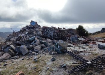 El monumento fascista del puerto de El Pico (Ávila) apareció reducido a escombros el 28 de diciembre