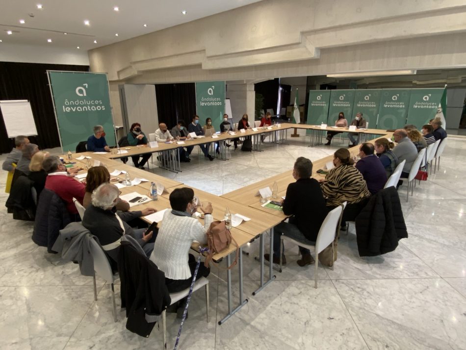 Andaluces Levantaos, la coalición de Más País, Andalucía por Sí e Iniciativa del Pueblo Andaluz, coordina su hoja de ruta en Sevilla