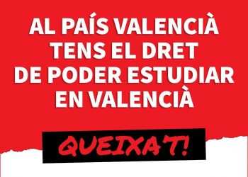 “La universitat, en valencià!”: nova campanya per promoure les queixes lingüístiques dels estudiants