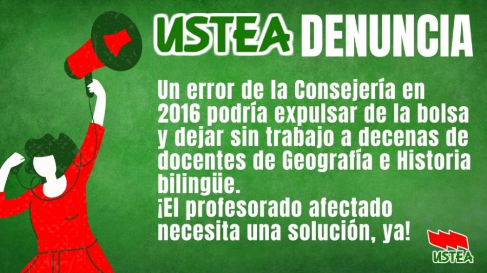 Decenas de docentes bilingües de Geografía e Historia en Andalucía se pueden ir a la calle por un error de la consejería