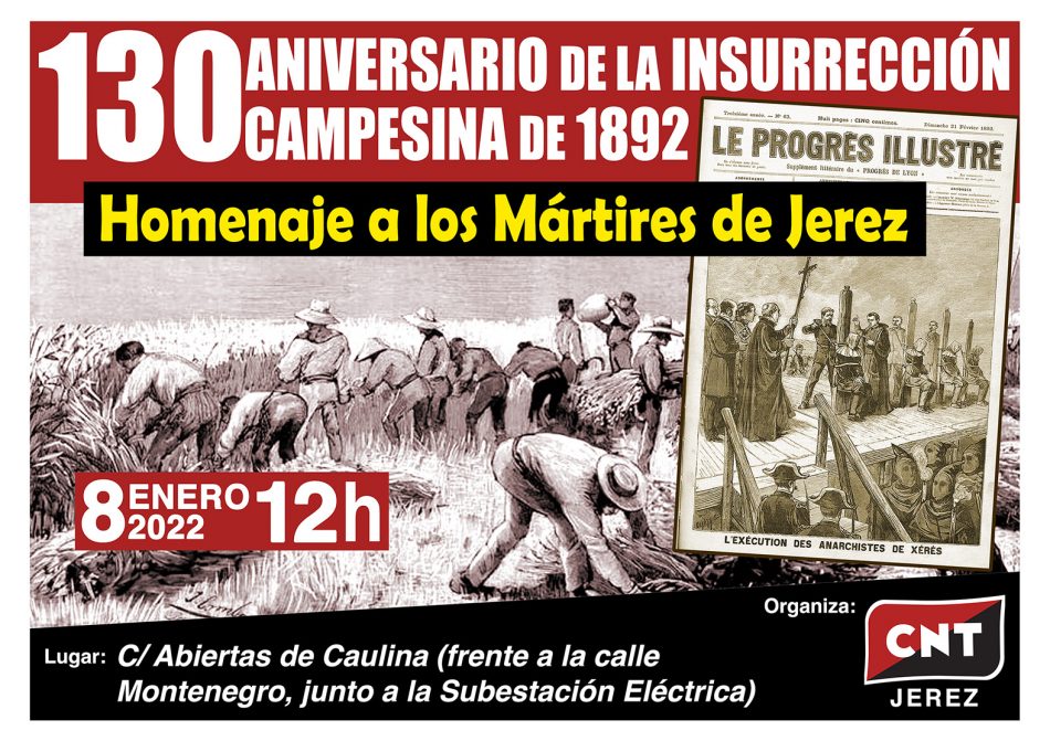 130 aniversario de la insurrección campesina de Jerez (1892)