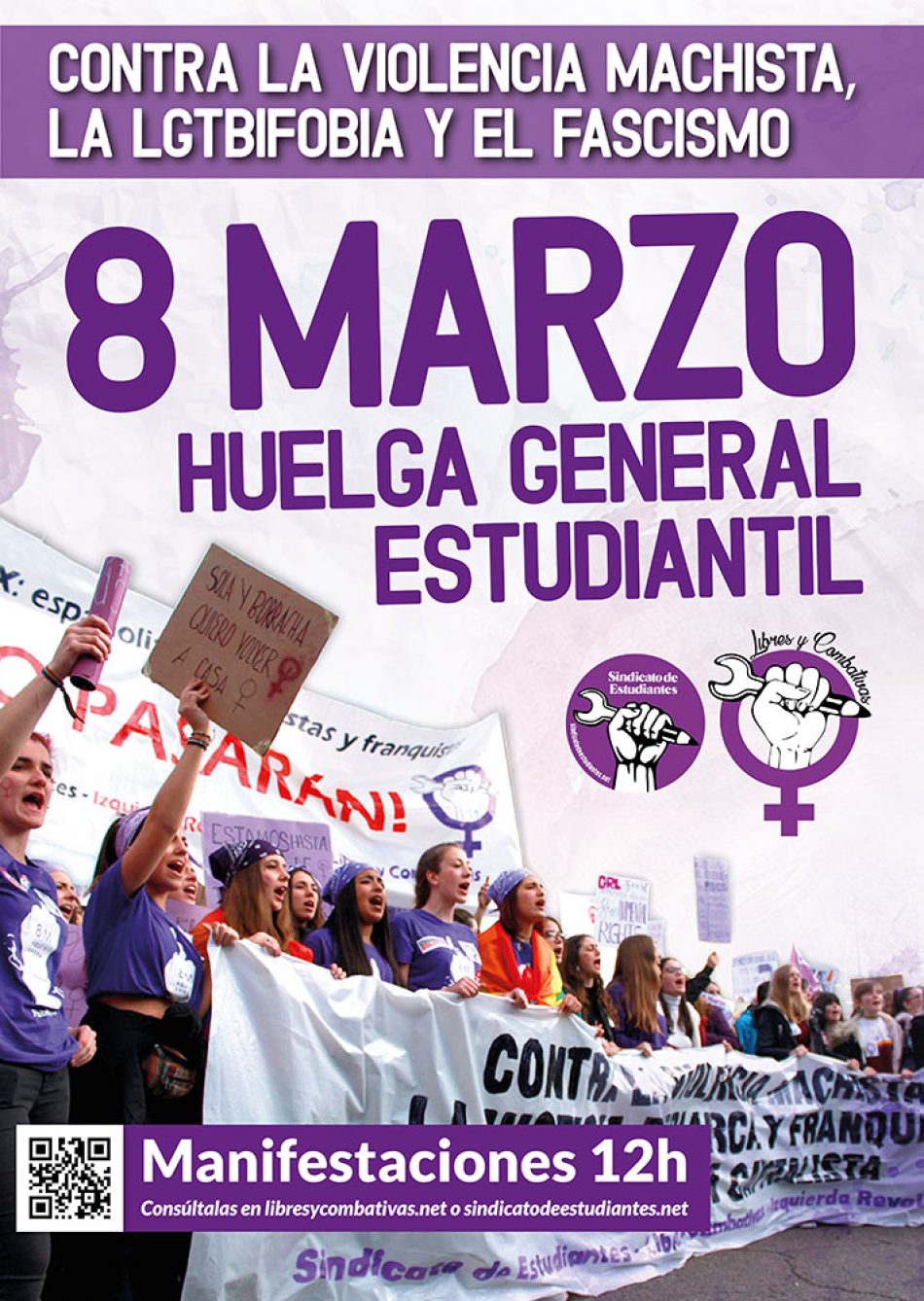 8 Marzo, Huelga General Estudiantil. ¡Contra la violencia machista, la LGTBIfobia y el fascismo!