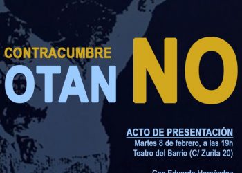 Acto de presentación en Madrid de la Campaña para la Contracumbre OTAN 8 de febrero de 2022