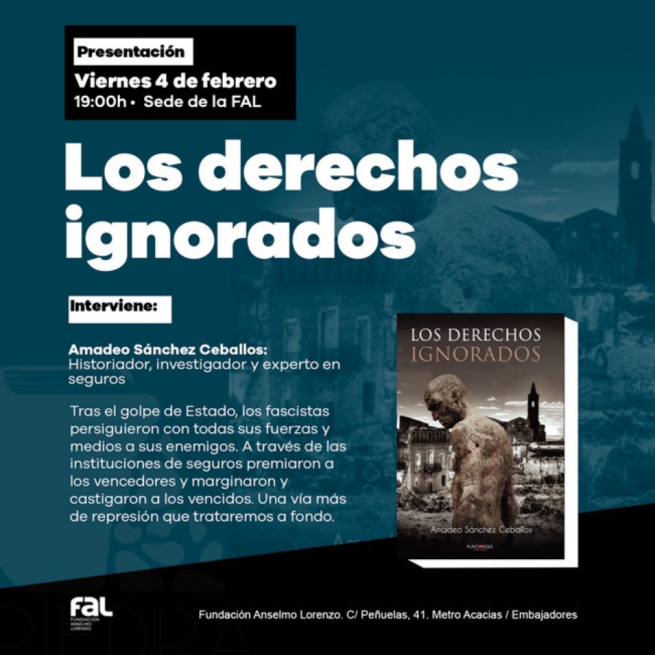 Presentación del libro ‘Los derechos ignorados’, el 4 de febrero