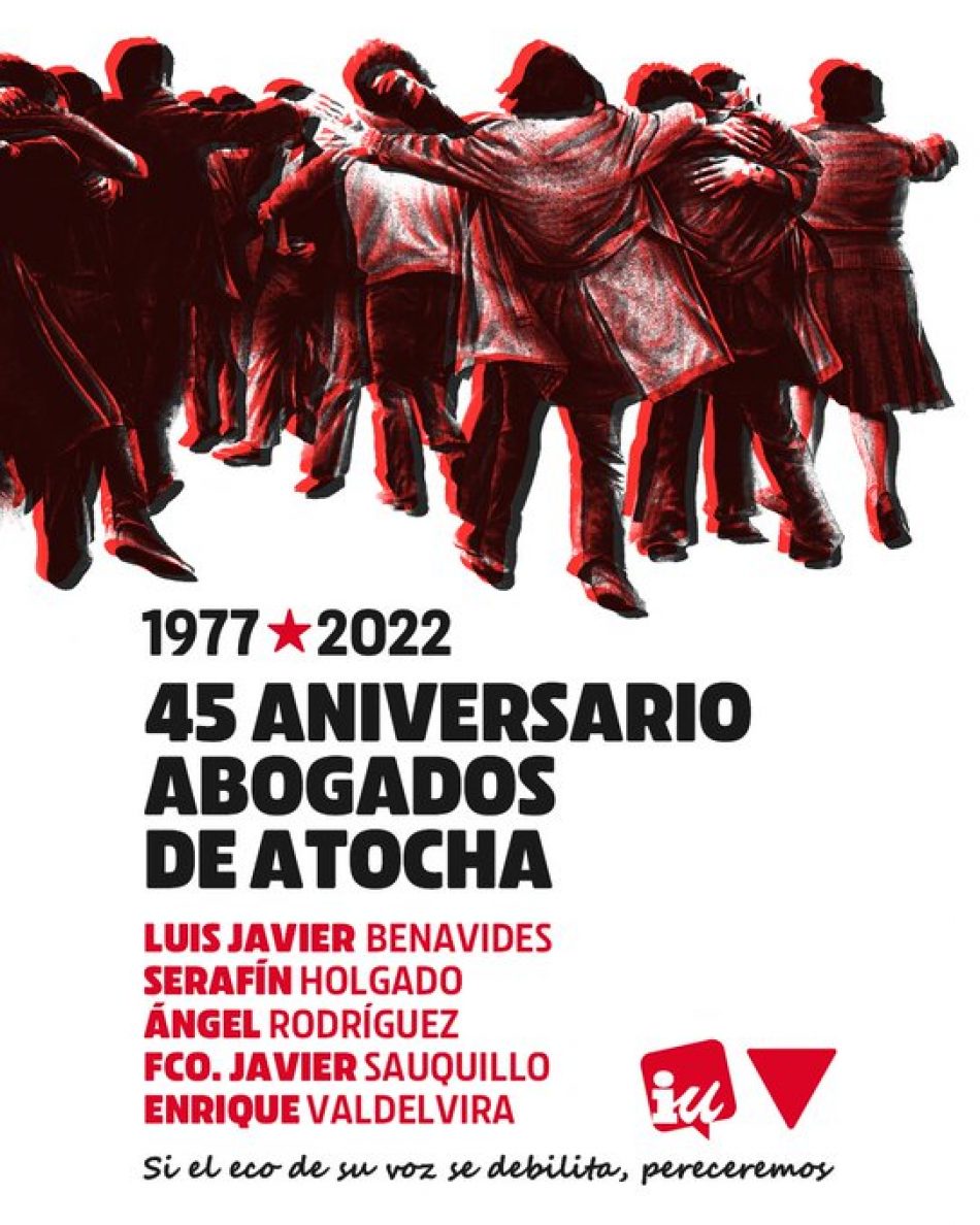 Sira Rego asegura en el 45º aniversario del asesinato de los abogados de Atocha que “hoy más que nunca queremos recordar a quienes lucharon por traer la democracia”