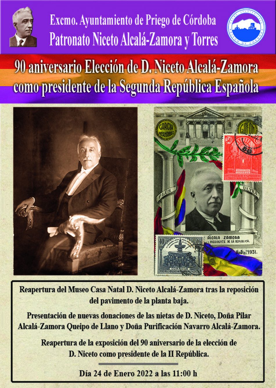 Reabre la Casa Museo en Priego de Córdoba: Exposición del 90 aniversario de la elección de Niceto Alcalá Zamora como presidente de la II República