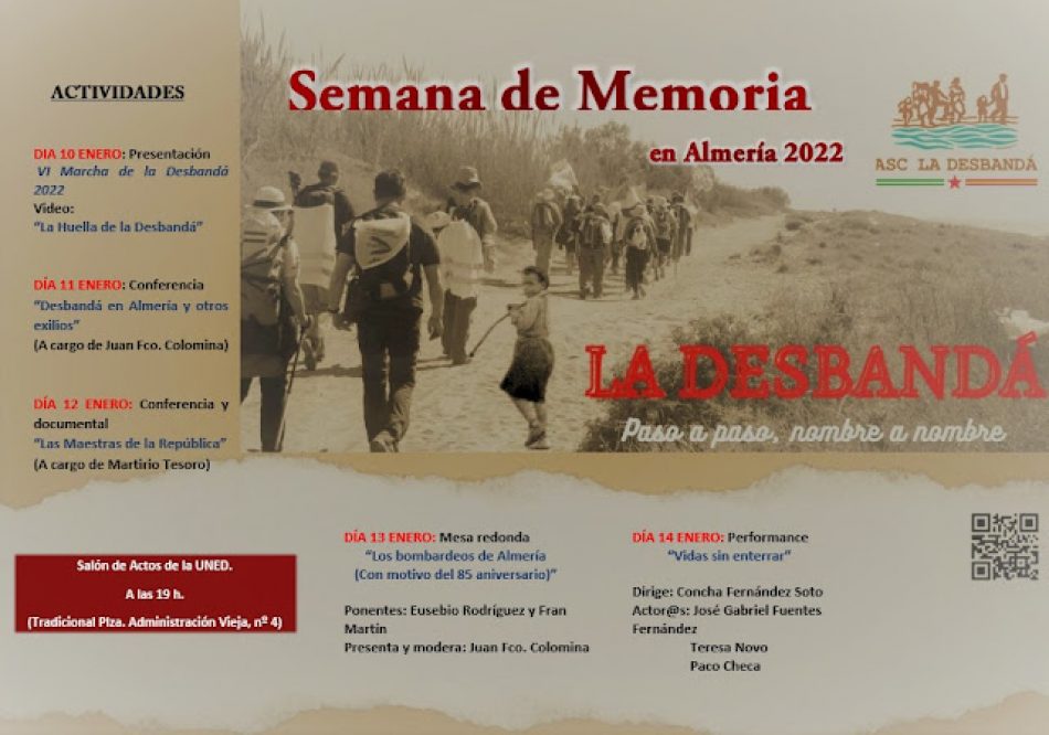 Semana de memoria histórica en la UNED de Almería: La Desbandá