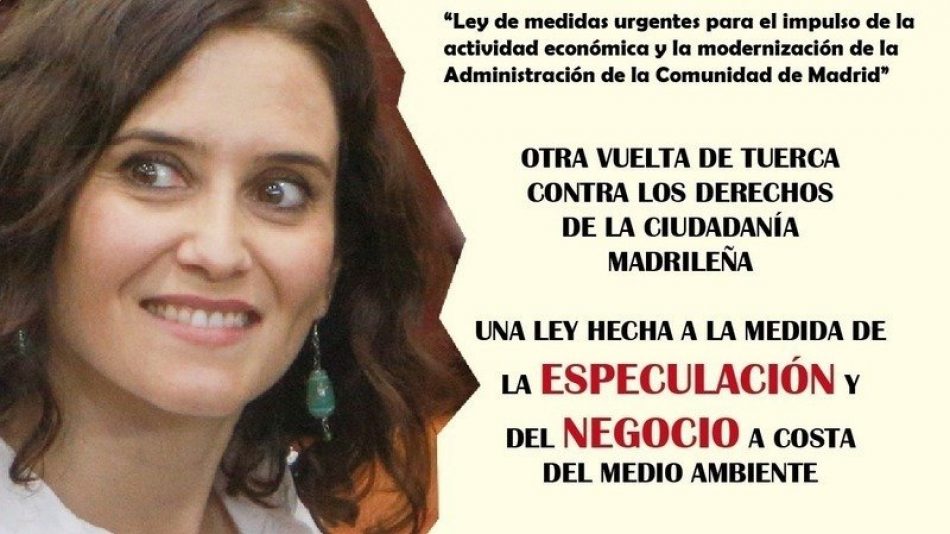 Más de 13.000 personas firman para que se retire la Ley ómnibus de Ayuso