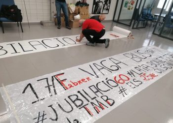 Vaga d’autobusos de TMB el 17 de febrer de 09.00 a 15.00h