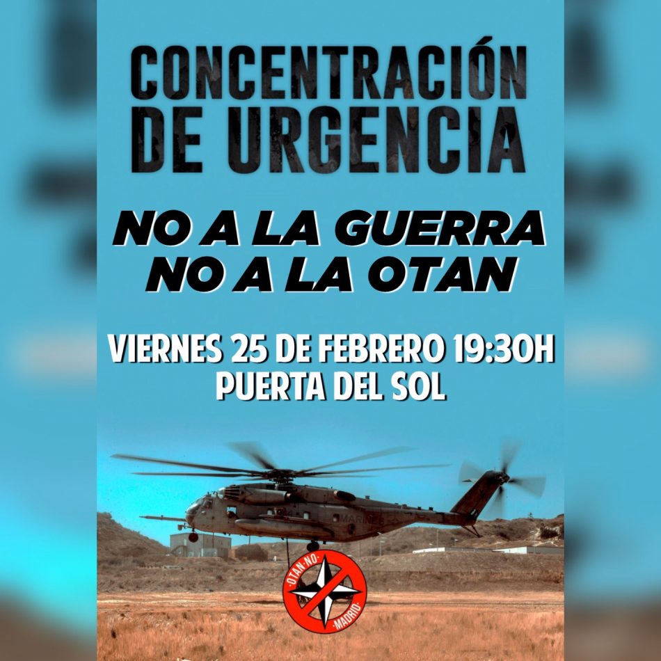 Convocan concentración en Madrid contra la guerra impuesta por la OTAN en Donbas