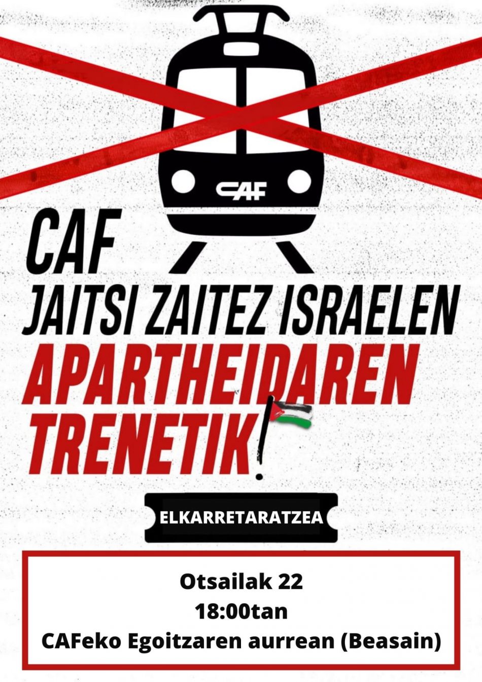 CAF continúa violando el Derecho Internacional en Territorio Ocupado Palestino con la ampliación del tranvía en Jerusalén