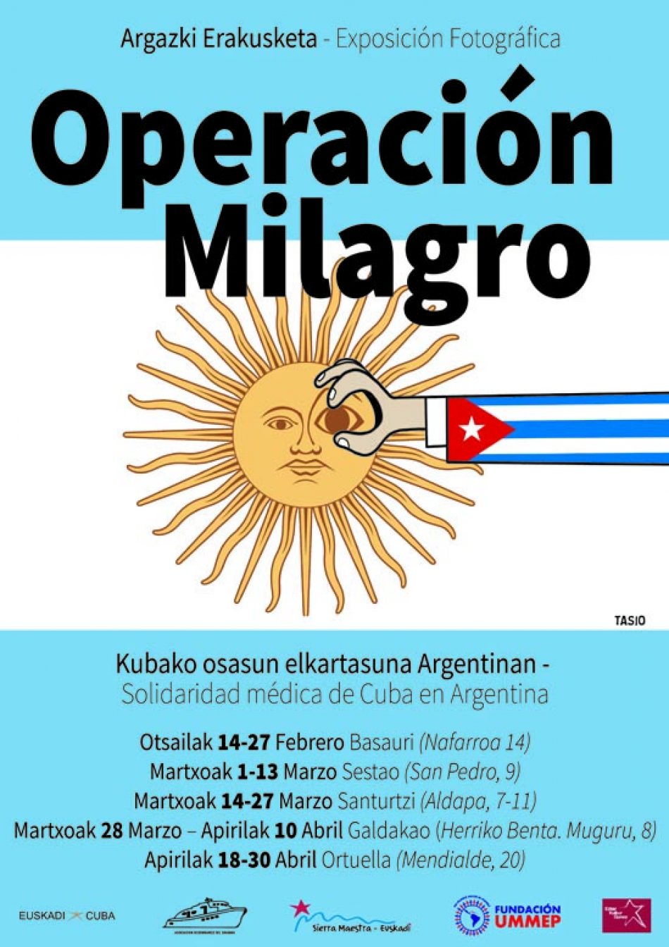 Recorre Bizkaia de febrero a abril expo «Operación Milagro: Solidaridad médica de Cuba en Argentina»