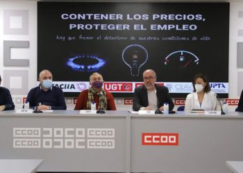 CCOO saldrá a las calles el 23 de marzo junto a otras organizaciones para exigir la contención de los precios de la energía