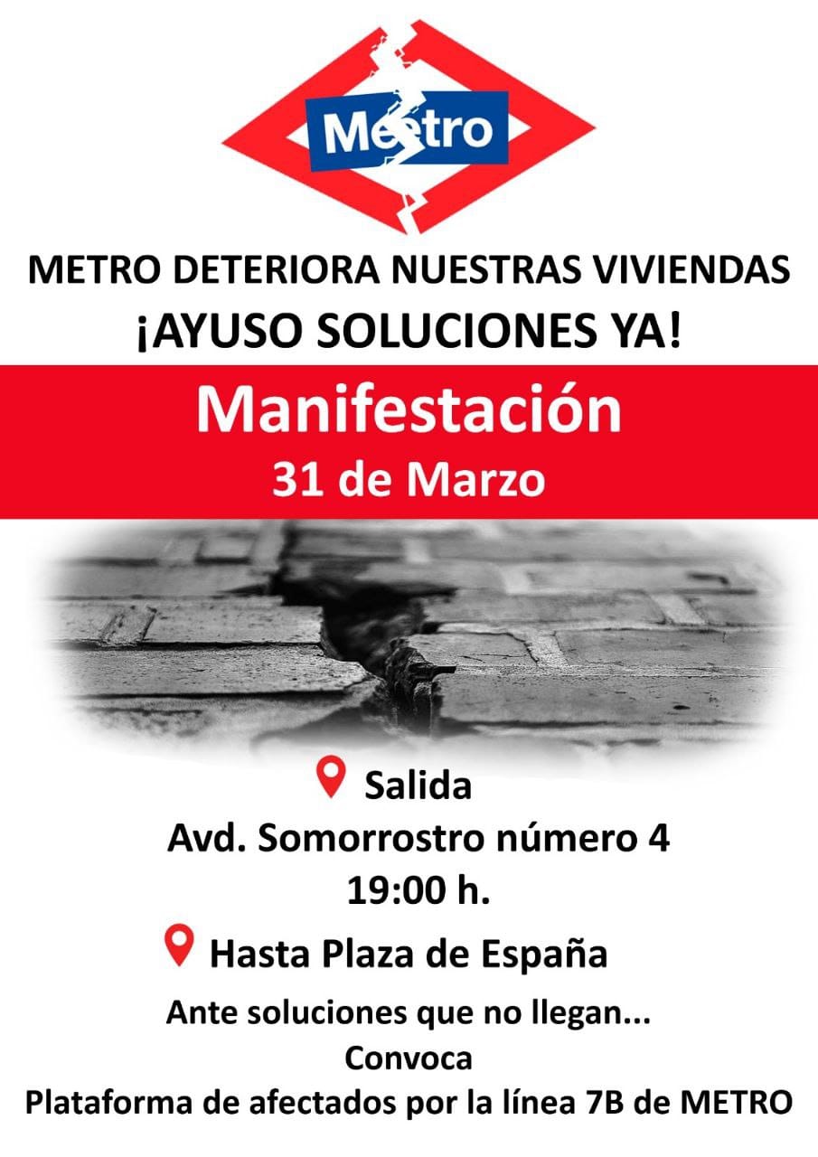Los afectados por los derribos de la línea 7B de Metro de Madrid ...