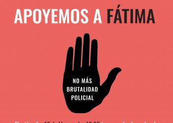 Concentración en apoyo de Fátima, víctima de abuso policial, el 16 de marzo