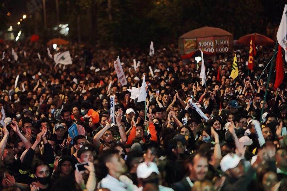 Pacto Histórico celebra su cierre de campaña para las elecciones legislativas de Colombia en Bogotá