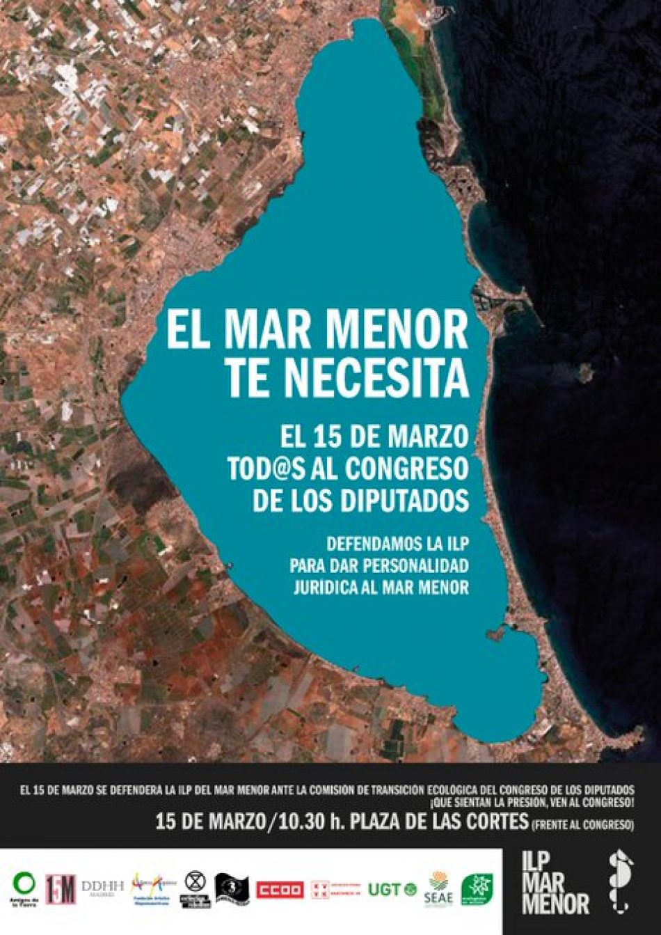 Concentración por la ILP en defensa del Mar Menor el 15 de marzo