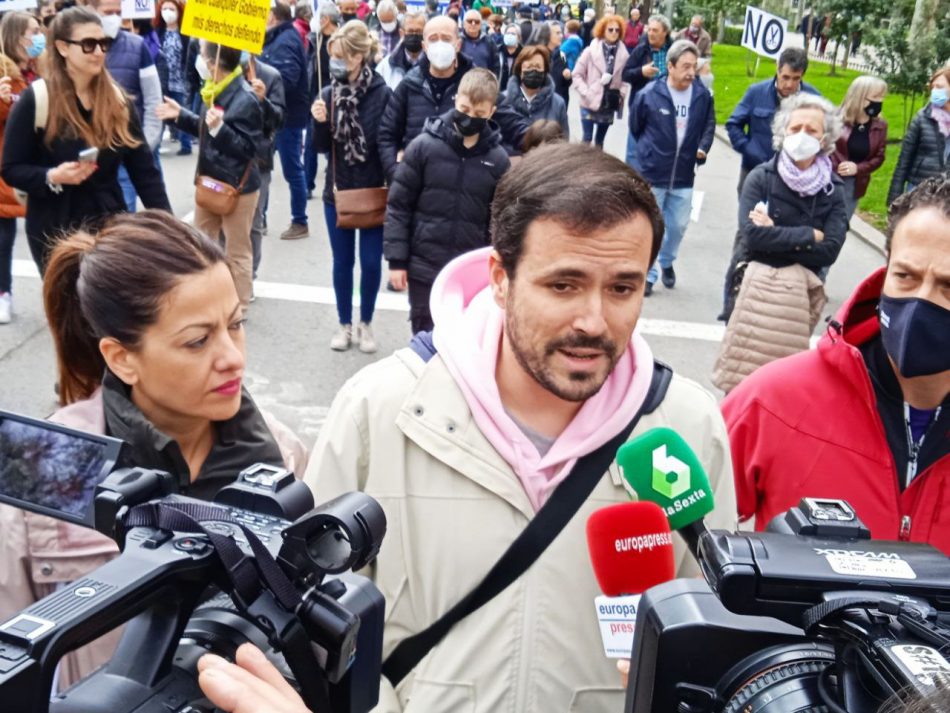Izquierda Unida muestra su “total apoyo” a la movilización en Madrid ‘En defensa de los salarios, pensiones, sanidad y servicios públicos’