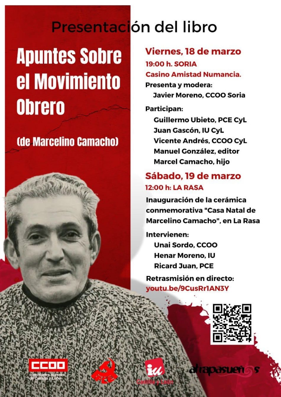 Se presenta en Soria «Apuntes sobre el movimiento obrero», de Marcelino Camacho