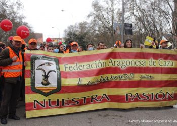 La Federación Aragonesa de Caza pagó 20€ a cada federado para acudir a la manifestación «20M Rural»