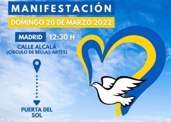 Madrid sale a la calle por la paz en Ucrania este domingo