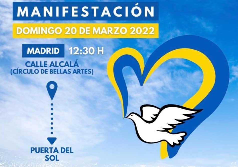 Madrid sale a la calle por la paz en Ucrania este domingo