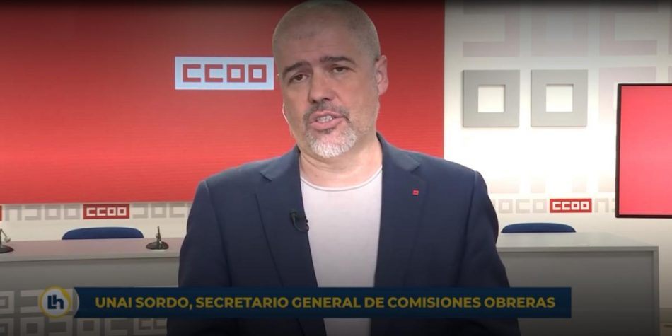 Unai Sordo: «No hay ninguna huelga convocada en el sector del transporte, pero hay causas para el malestar en el sector»