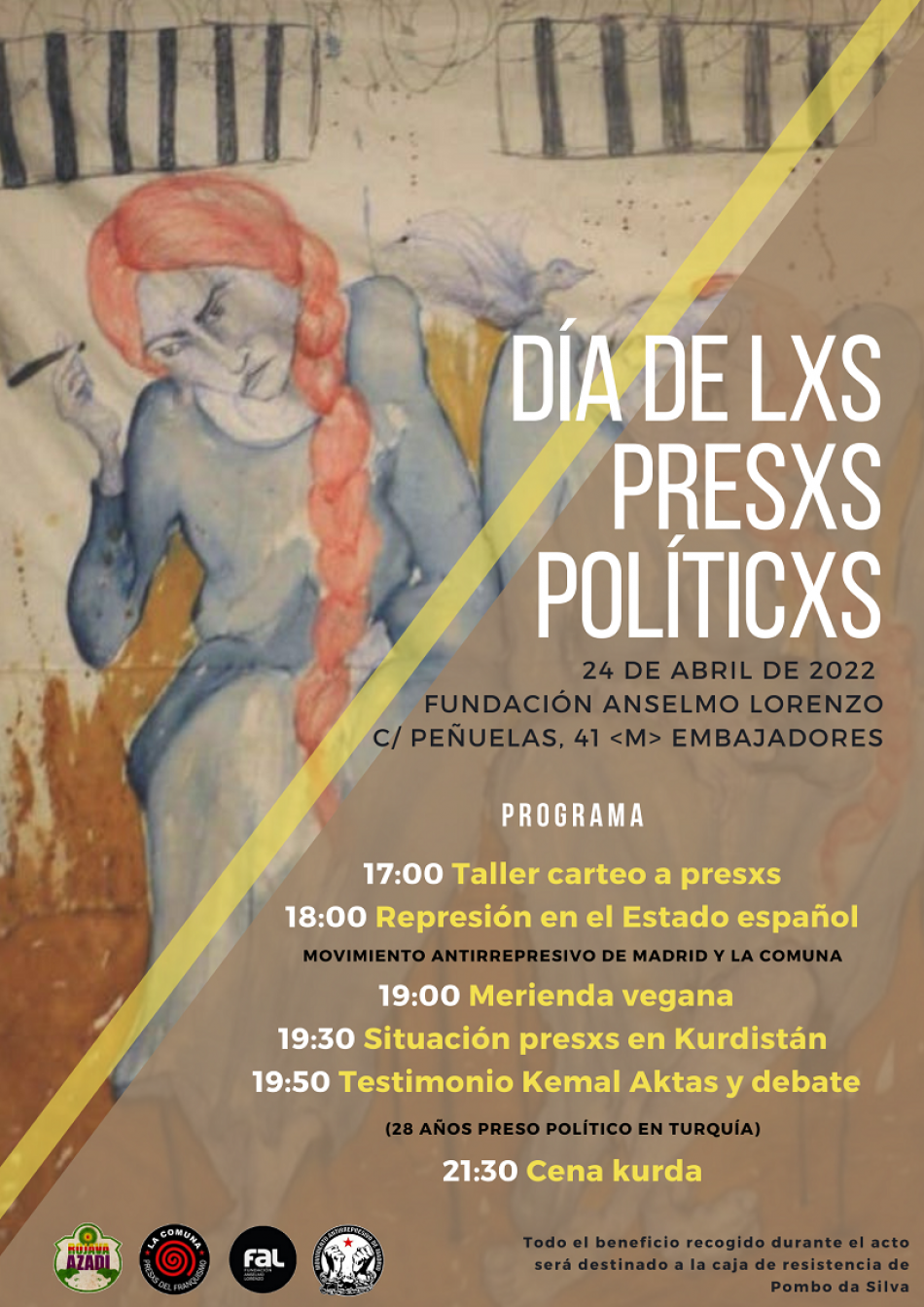 Día de lxs presxs políticxs – 24 de Marzo a las 17h en la Fundación Anselmo Lorenzo