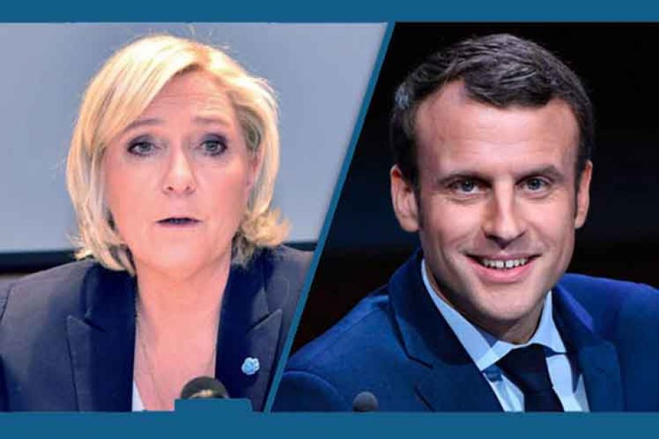 Macron y Le Pen chocan en debate para presidenciales francesas