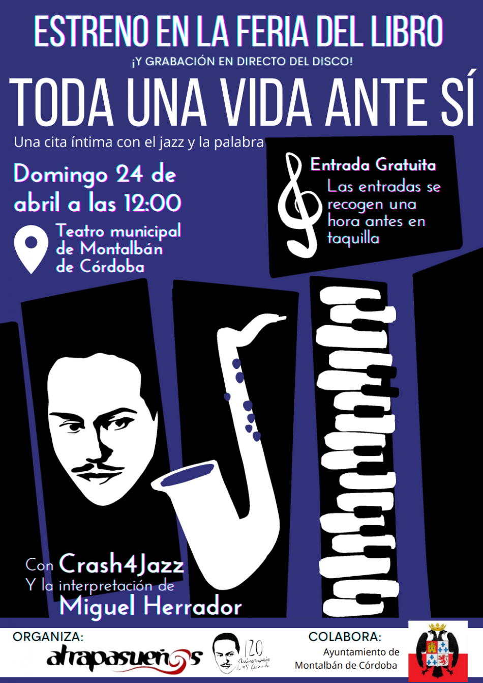 Grabación en directo del estreno de «Una vida ante sí», una cita íntima con la poesía y el jazz de Luis Cernuda para su 120 aniversario